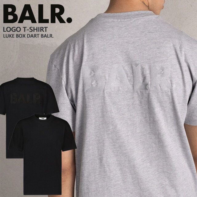 ☆ネコポス ボーラー BALR. Tシャツ メンズ 半袖 クルーネック 丸首 ファッション B1112 1104 ブラック グレー あす楽 送料無料 ラグジュアリースポーツブランド LUKE BOX DART BALR. LOGO T-SHIRT