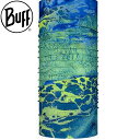 ネコポス Buff バフ ネックウォーマー REALTREE Coolnet UV+ WAV3 BLUE YELLOW ネックカバー NECK アクセサリー 超軽量 UVカット機能 アウトドア 登山 トレイル ハイキング ランニング トレーニング スポーツ ライフスタイル 429964 送料無料