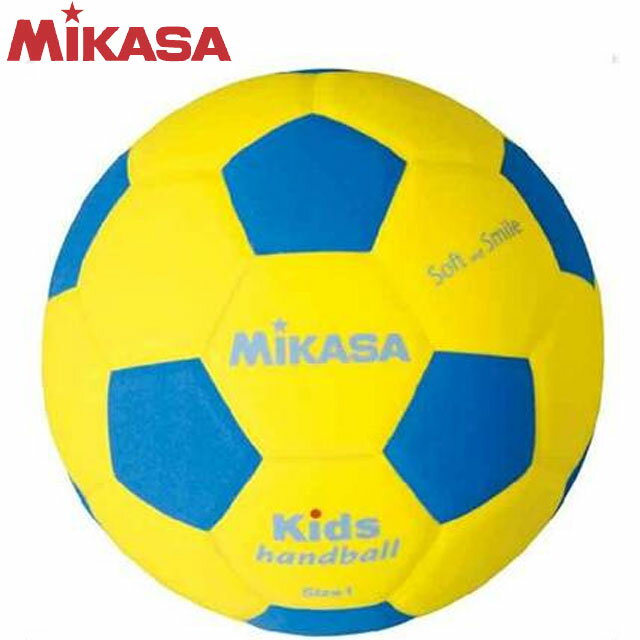 ミカサ MIKASA ハンドボール スマイルハンドボール1号 150g 黄×青 キッズ 小学校用 入 ...