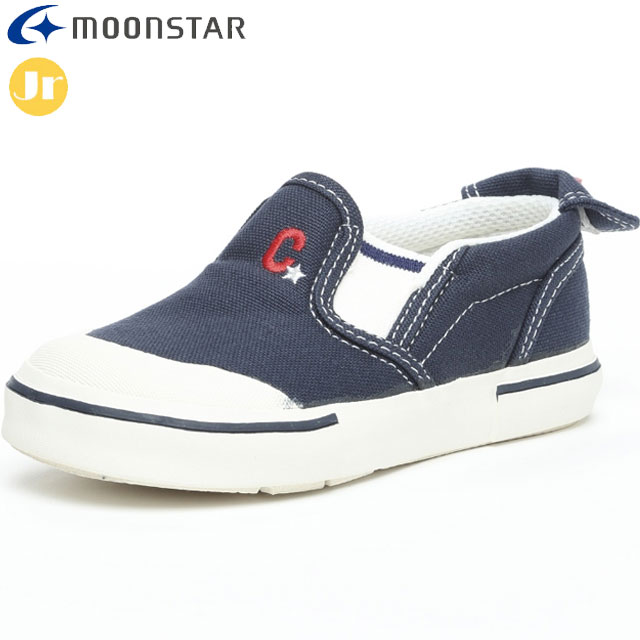 ムーンスター MOONSTAR キャロットシューズ 子供靴 ジュニア キッズ CRST14 ネイビー ロングセラー サイドゴアタイプ 2E シューズ 用品 用具 12130195