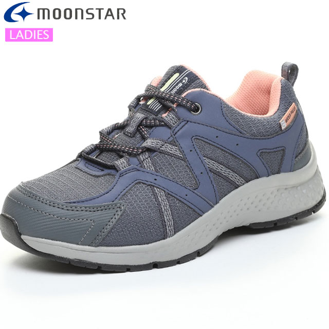 ムーンスター MOONSTAR 防水スニーカー レディース SPLT L171 ネイビー 4E 4cm4時間防水 屈曲性 シューズ 靴 用品 用具 12322257