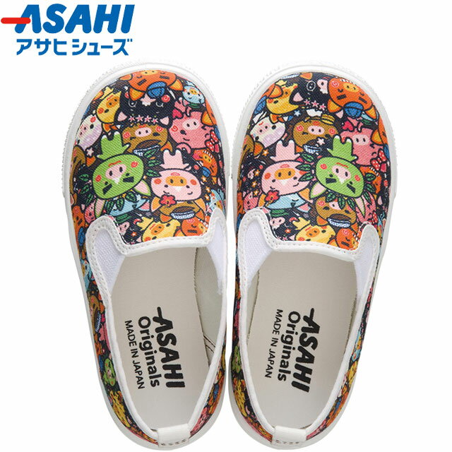 アサヒシューズ シューズ P114 コミック ジュニア キッズ のぐりぶー かごしまPRキャラクター スリッポンシューズ 子供靴 フットウェア 用品 用具 スニーカー カジュアル ASAHI KC37142のサムネイル