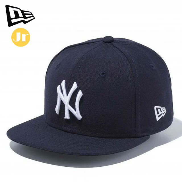 ニューエラ NEW ERA キッズ キャップ Child 9FIFTY ニューヨーク・ヤンキース ネイビー × ホワイト 紺 13561996 スナップバック サイズ調整 フラットバイザー MLB チームロゴ 帽子 子供 ジュニア 男の子 女の子