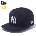 ニューエラ カジュアル キャップ ジュニア Child 9FIFTY ニューヨーク・ヤンキース NEW ERA 13561996 ネイビー × ホワイト 帽子 アジャスタブル仕様 ユースサイズ スナップバック