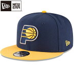 ニューエラ NEW ERA メンズ レディース キャップ 9FIFTY インディアナ・ペイサーズ ネイビー イエローバイザー 13552034 チームロゴ NBA フラットバイザー スナップバック サイズ調整 帽子 紺 黄色 男女兼用 ユニセックス