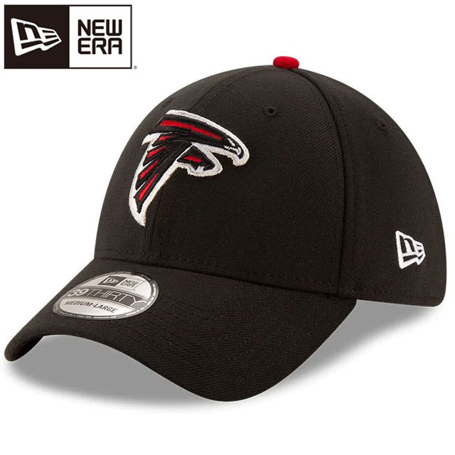 ニューエラ NEW ERA メンズ レディース キャップ 39THIRTY アトランタ・ファルコンズ ブラック × チームカラー 黒 13552143 NFL チームロゴ カーブドバイザー ストレッチフィット 帽子 ユニセックス 男女兼用