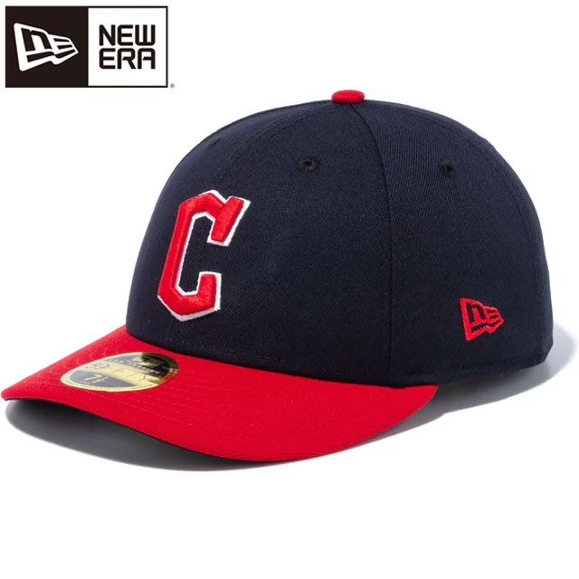 ニューエラ NEW ERA メンズ レディース キャップ ロープロファイル Low Profile LP 59FIFTY MLBオンフィールド クリーブランド・ガーディアンズ ホーム ネイビー/スカーレット 13554946 吸汗速乾 紫外線対策 UPF50+ カーブドバイザー チームロゴ 帽子 ユニセックス 男女兼用