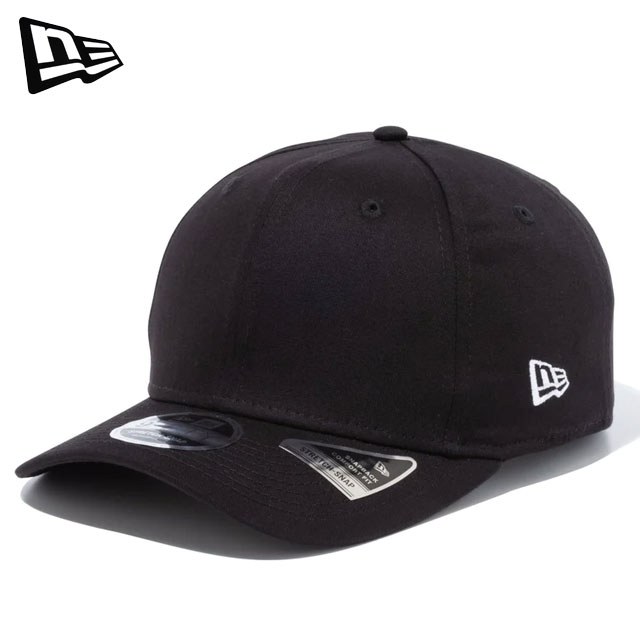 ニューエラ カジュアル キャップ 9FIFTY ストレッチスナップ NEW ERA 13562066 ベーシック ブラック ホワイトフラッグ 帽子 生地とスウェットバンドに伸縮性 ストレッチスナップ