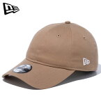 ニューエラ カジュアル キャップ 9TWENTY ロングバイザー ノンウォッシュコットン ベーシック NEW ERA 13562173 カーキ × ホワイト 帽子 柔らかな被り心地 ロングバイザー仕様 日光の遮蔽効果