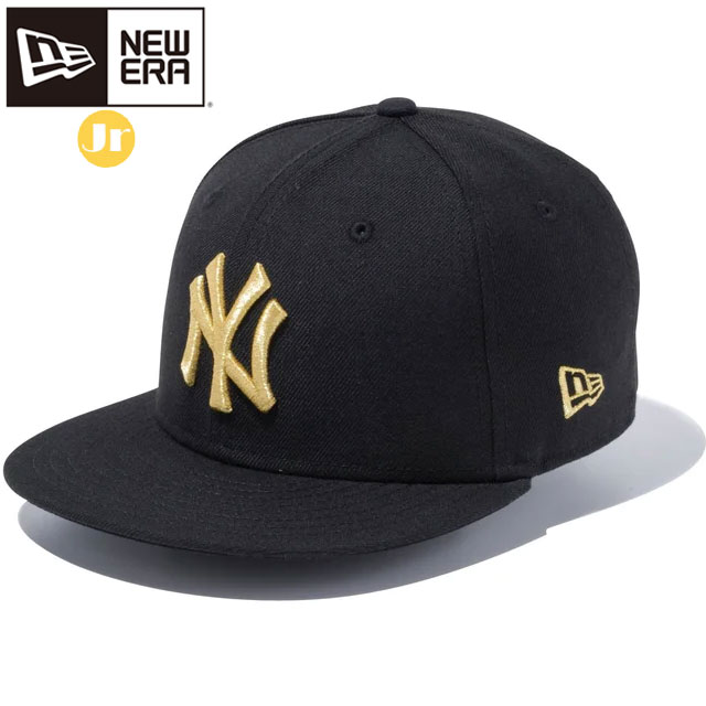 ニューエラ NEW ERA キャップ キッズサイズモデル Youth 9FIFTY ニューヨーク・ヤンキース ブラック × ゴールド 帽子 CAP スナップバック 定番アイテム ユース ジュニア キッズ ユニセックス 小物 グッズ ウエアアクセサリー 13565785
