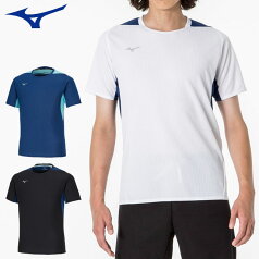 ネコポス ミズノ スポーツアウエア メンズ ドライエアロフローTシャツ MIZUNO 32MAA021 半袖シャツ 濡れた状態でも通気性をキープ 吸汗速乾 夏の練習にも快適 トレーニングウエア