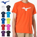 ネコポス ミズノ スポーツアウエア Tシャツ MIZUNO 32MAA155 半袖シャツ BIGロゴ ベーシックウエア ジュニアサイズにも対応 トレーニングウエ...