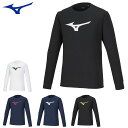 (☆)04 ネコポス ミズノ スポーツアウエア Tシャツ MIZUNO 32MAA157 長袖シャツ BIGロゴ スタンダートシルエット ジュニアサイズにも対応...