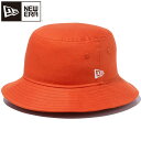 ニューエラ NEW ERA メンズ レディース バケットハット バケット01 ベーシック ヴィンテージオレンジ × ホワイト 13552062 無地 シンプル フラッグロゴ 帽子 バケハ コットン アウトドア キャンプ 男女兼用 ユニセックス