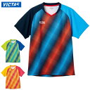 ネコポス ヴィクタス 卓球 スポーツウエア バイアスストライプ ゲームシャツ VICTAS 612301 半袖シャツ 吸汗速乾性に優れた素材を使用 ジュニアサイ...