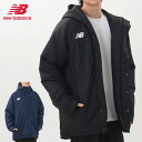 ニューバランス スポーツウエア メンズ パデットハーフコート new balance JMJF1423 長袖 アウター 防寒 ベーシックなデザイン 中綿 胸のワンポイントNBロゴ トレーニングウエア