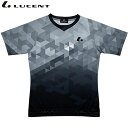 ネコポス LUCENT ルーセント テニス バドミントン メンズ レディース Uni ゲームシャツ 襟なし XLH3399 ブラック 吸汗速乾 半袖 Tシャツ ...