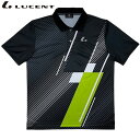 ネコポス LUCENT ルーセント テニス バドミントン メンズ レディース Uni ゲームシャツ XLP8589 ブラック 半袖 ポロシャツ 吸汗速乾 ユニフ...