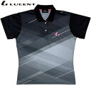 ネコポス LUCENT ルーセント テニス バドミントン レディース ゲームシャツ XLP9069 ブラック 半袖 ポロシャツ 吸汗速乾 ユニフォーム 試合 女...
