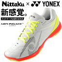 ☆ニッタク ヨネックス 卓球 シューズ 共同開発 コラボ ムービングエース メンズ レディース パワークッション NS4438 70 ホワイト あす楽 送料無料