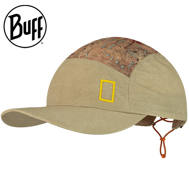 ☆ネコポス Buff バフ キャップ 帽子 ランニング トレイル キャンプ アウトドア カジュアル 31N-GEO 5P EX.CAP G.BRIN 501769 ベージュ メンズ レディース ユニセックス アジャスターコード 調節可能 あす楽対応可 送料無料 1