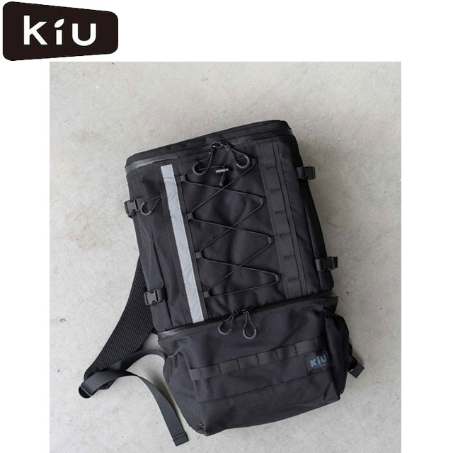 ネコポス キウ KiU メンズ レディース フィッシングバックパック K304-900 ブラック 28L 防水 撥水 耐水 雨の日 リュックサック 釣り フェス キャンプ アウトドア ユニセックス 男女兼用