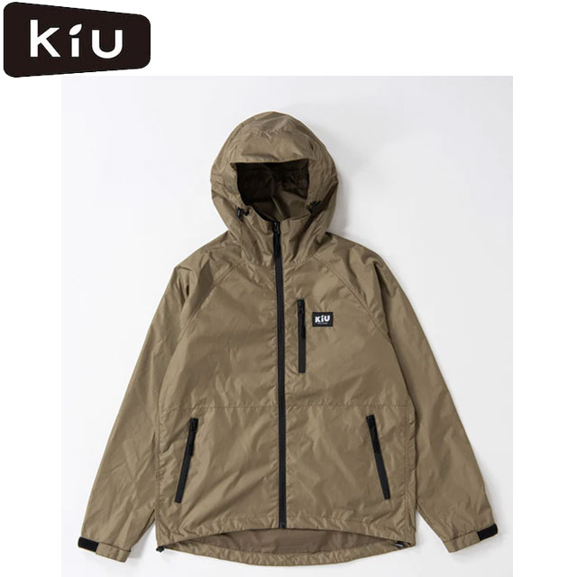 KiU メンズ レディース キウ × 空調服(R) キウ エアコンディションドジャケット K306-906 Mサイズ カーキ 長袖 撥水 防水 空調ウェア パーカー 夏 猛暑 外遊び UVカット 紫外線対策 熱中症対策 フェス キャンプ アウトドア ユニセックス 男女兼用