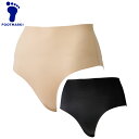 ネコポス フットマーク FOOTMARK 水泳 レディースハイウエストショーツ 235007 ブラック ベージュ スイミング プール 水着 インナー 大きいサイズ 女性用(4)