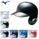 ヘルメット ミズノ 野球 軟式用 ヘルメット 右打者用 1DJHR103 MIZUNO ヒートプロテクション構造 バッティングヘルメット 黒 白 赤 青