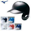 ミズノ 野球 軟式用 ヘルメット 左打者用 1DJHR104 MIZUNO ヒートプロテクション構造 バッティングヘルメット 黒 青 白 赤