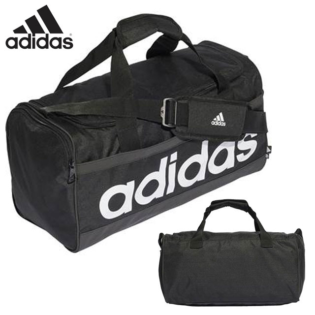 アディダス スポーツバッグ リニアダッフルバッグ S 約25L adidas EAW85 ボストンバッグ 複数のポケット設計 軽くて丈夫な底 部活 ジム フィットネス 旅行 アウトドア 男女兼用 メンズ レディース