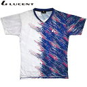 ネコポス LUCENT ルーセント シャツ Uni ゲームシャツ 襟なし ホワイト 半袖 ショートスリーブ トップス ウエア アパレル 服 吸汗速乾 メンズ レ...