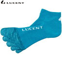 ネコポス LUCENT ルーセント ソックス 靴下 Ladies 5本指ソックス ショート ターコイズ インナー 下着 ウエア 22〜25cm レディース テニ...