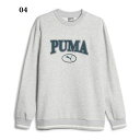 プーマ スポーツウエア メンズ SQUAD クルースウェット FL PUMA 678400 長袖シャツ トレーナー クラシックなカレッジスタイル 胸にプーマのブランドロゴ入り マルチスポーツ 普段使い カジュアル アウトドア トレーニングウエア 2