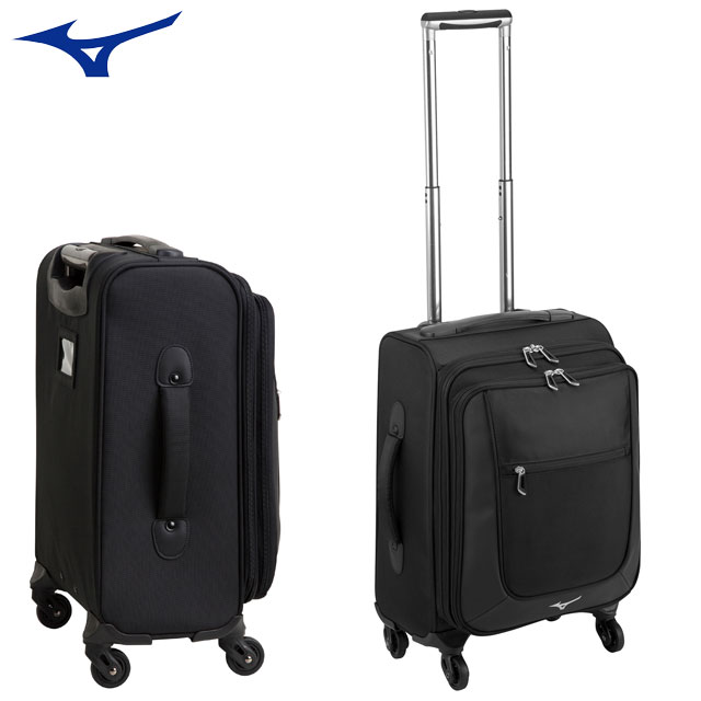 ミズノ スポーツバッグ キャリーケース機内持ち込みサイズ 約30L MIZUNO 1FJCB001 カートバッグ 2段式ハンドル 多様な使用方法が可能 ANA機に対応 ブラック 野球 ソフトボール マルチスポーツ 旅行 遠征