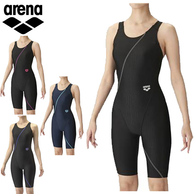 アリーナ arena 水着 スイムウェア レディース フィットネス ワンピーススパッツ オープンバック ハーフレッグ ぴったりパッド 水泳 スイミング プール LAR4202Wのサムネイル