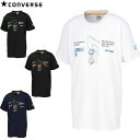 ネコポス コンバース CONVERSE Tシャツ JRプリントTシャツ 半袖 ショートスリーブ トップス ウエア アパレル 服 シュートシーンとタイポグラフィで表したデザイン ジュニア キッズ バスケットボール CB441355
