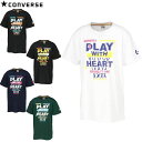 ネコポス コンバース CONVERSE Tシャツ JRプリントTシャツ 半袖 ショートスリーブ トップス ウエア アパレル 服 バスケットボールのリングとかわいいフォントでカラフルに表現したデザイン ジュニア キッズ バスケットボール CB442354