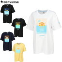 ネコポス コンバース CONVERSE Tシャツ プリントTシャツ 半袖 ショートスリーブ トップス ウエア アパレル 服 夏の海をイメージさせるバスケットボー...
