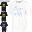 ネコポス コンバース CONVERSE Tシャツ プリントTシャツ 半袖 ショートスリーブ トップス ウエア アパレル 服 バスケットボール用語を動きのある文字...