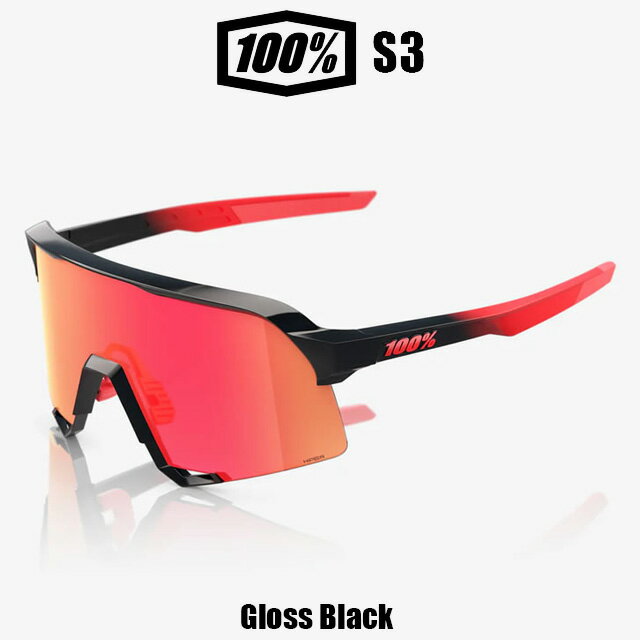 ☆【期間限定P10倍!!】100% ワンハンドレット S3 サングラス エリー・デラクルーズ 野球 スポーツ 自転車 ランニング ロード ハードケース付き エススリー メジャー 60005-00039 あす楽 送料無料 Elly De La Cruz HiPER Red Mirror Lens