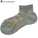 ネコポス ルーセント LUCENT ソックス 靴下 Men's ソックス ショート グレー インナー 下着 ウエア 抗菌防臭加工 メンズ テニス XLN3053
