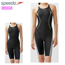 スピード 水泳 競泳水着 レディース フレックスシグマカイオープンバックニースキン speedo SCW12301F スイムウエア 陰影のある表面加工 膝上まで...