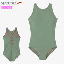 スピード 水泳 水着 レディース ザ スーツ speedo SFW02480 スイムウエア ワンピース水着 縦にも横にも快適に伸びる4wayストレッチ性 露出控えめのクルーネック 背面クロス仕様 差し込みタイプのカップ付き フィットネス ジム プール 海 アウトドア レジャー