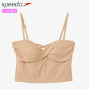 ネコポス スピード 水泳 ウエア レディース ステイフィットエコクロップドトップ speedo SFW72333 水陸両用 スイムトップス く開いた背面がバック...