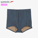 ネコポス スピード 水泳 ウエア レディース ウッドブロック ストライプ ハイウエストボトムス speedo SFW82483 スイムウエア セパレート水着 ス...