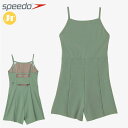 ネコポス スピード 水泳 ウエア ジュニア オールインワンガール speedo SLG92431 女の子向け キュロットタイプ 華奢なストラップと大きく開いた背...