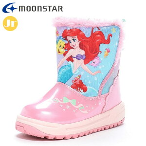 ムーンスター ブーツ キッズシューズ ディズニープリンセス DN WC047E ピンク MOONSTAR 13511334 子供靴 ウインターブーツ 中敷きと履口にボアを使用 脱ぎ履き簡単な大きなバンド 靴底はグリップ性を考慮した底意匠設計 通園 通学 お出かけ レジャー カジュアルシューズ