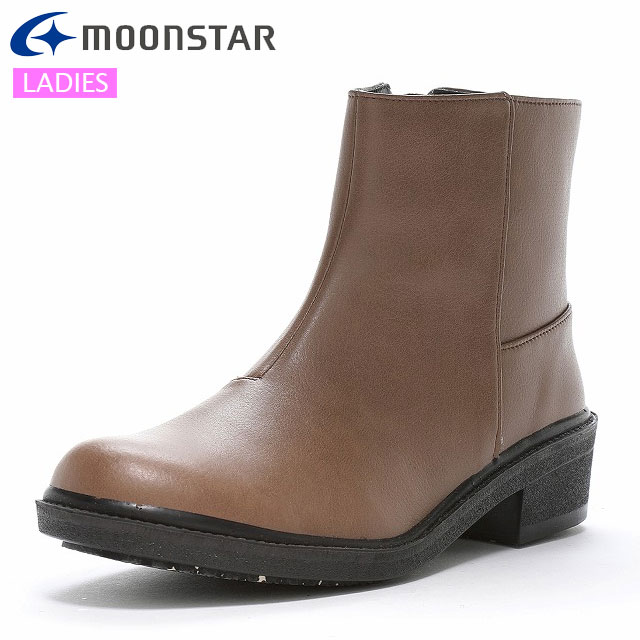 楽天IMOTO　SPORTSムーンスター ブーツ レディース スポルス SP5267CSR トープ MOONSTAR 42301219 ウィンターブーツ シンプルなショートブーツ 脱ぎ履きしやすい内側ファスナー付き 雨の日も雪の日も靴内を快適 透湿防水機能素材 お出かけ デイリー カジュアルシューズ