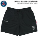 ☆PSG パリサンジェルマン ショートパンツ スウェット パンツ PSGロゴ カジュアル ストリート ジャージ ファッション ブラック 黒 PS1224FW01...